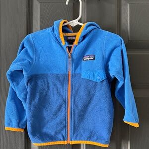 Patagonia Kids Bright Blue Fleece Hoodie